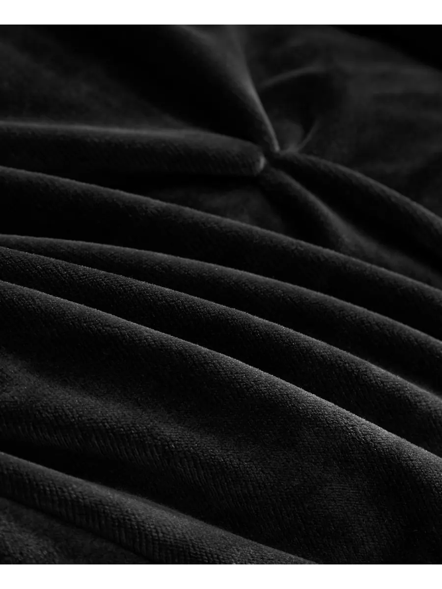 Комплект постельного белья Kiss Pleat Plush из 2 предметов, размер Twin/Twin XL Juicy Couture — изображение 3 из 6, черный