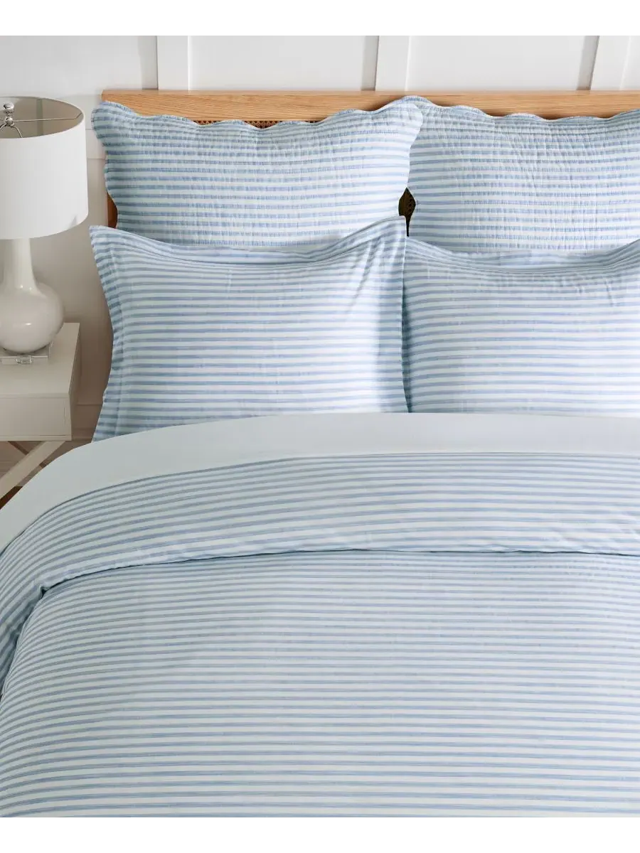 Комплекты постельного белья Home Martha Stripe с двусторонним пододеяльником Levtex, синий, размер — изображение 4 из 6