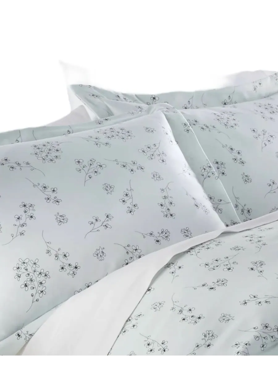 Комплект постельного белья из 3 предметов с цветочным принтом, размер King Southshore Fine Linens — изображение 2 из 5, синий