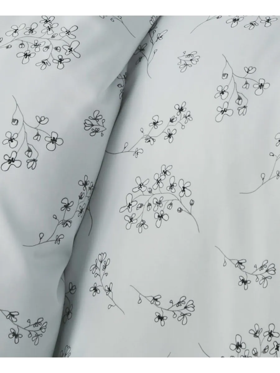 Комплект постельного белья из 3 предметов с цветочным принтом, размер King Southshore Fine Linens — изображение 4 из 5, синий