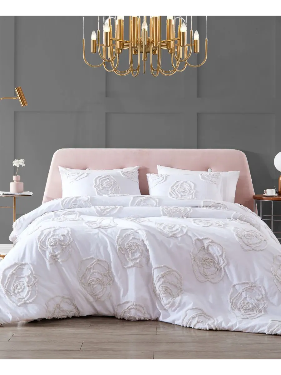 Комплект постельного белья Rambling Rose из 4 предметов, размер Full/Queen Betsey Johnson — изображение 1 из 4, белый