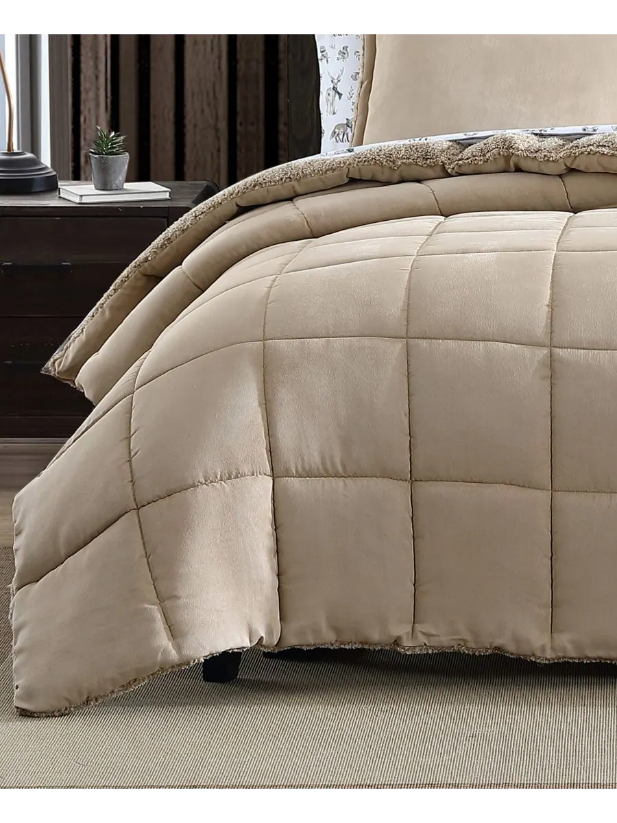 Комплект постельного белья Sherwood из микрозамши, размер Full/Queen Eddie Bauer — изображение 4 из 6, бежевый