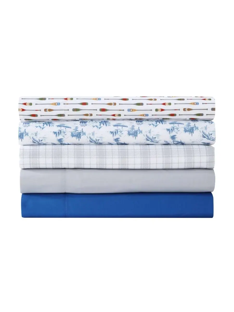 Комплект постельного белья Penstemon Plaid из микрофибры с терморегулирующими свойствами, 4 — изображение 7 из 7, серый