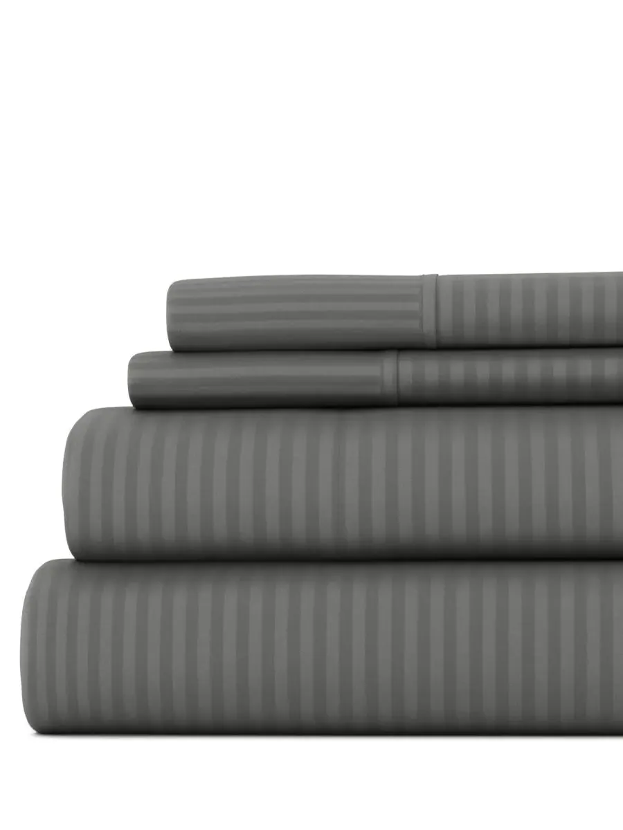 Комплект постельного белья Expressed In Embossed Striped, 4 предмета, размер Full Ienjoy Home