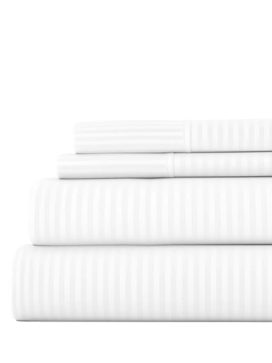 Комплект постельного белья Expressed In Embossed Striped, 4 предмета, размер Full Ienjoy Home