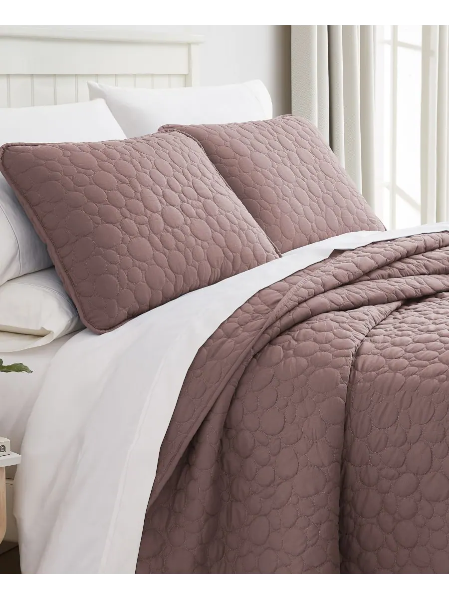 Комплект постельного белья Pebbles из 2 предметов, размер Twin Southshore Fine Linens, сиреневый — изображение 2 из 4, сирень