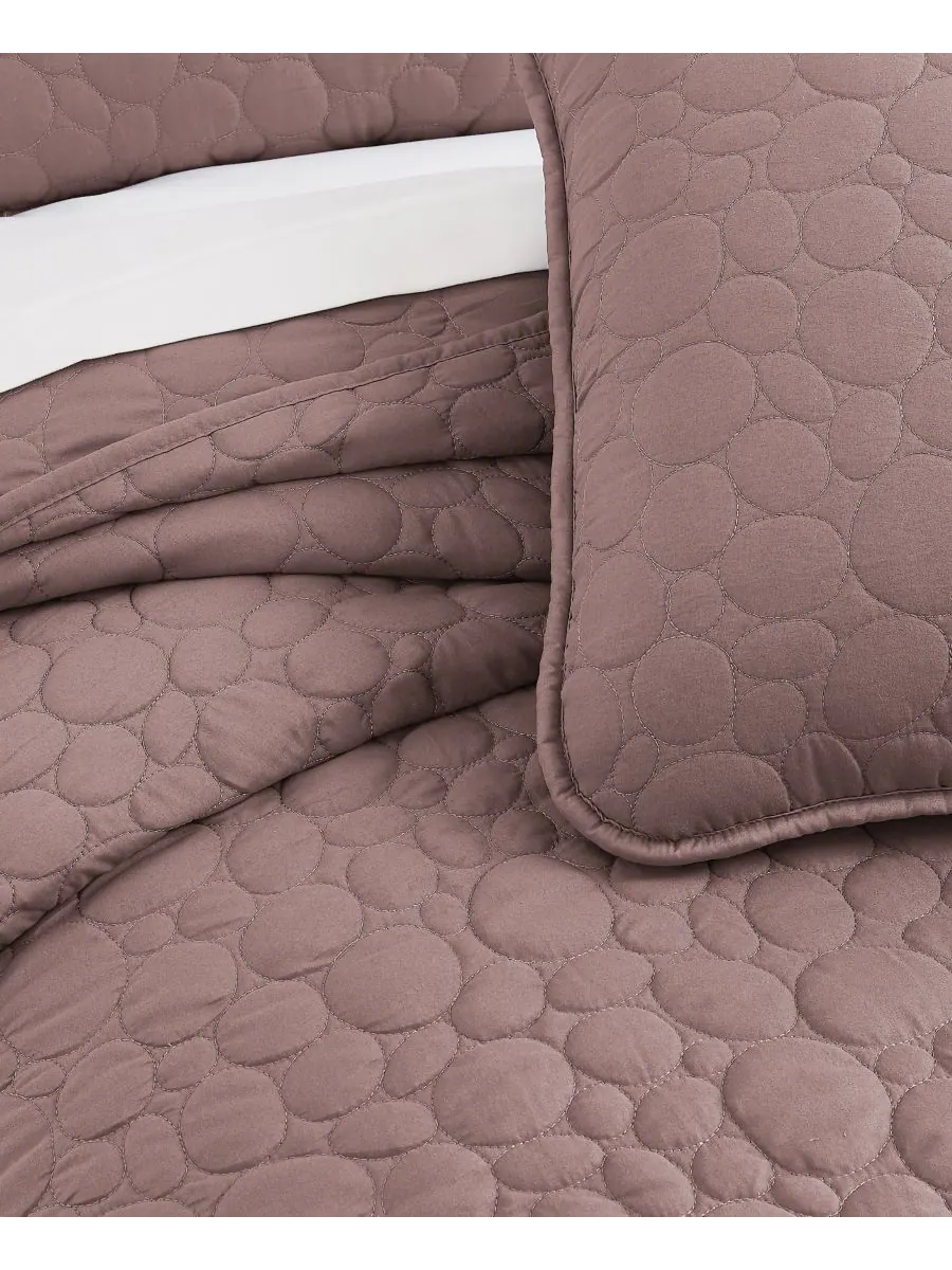 Комплект постельного белья Pebbles из 2 предметов, размер Twin Southshore Fine Linens, сиреневый — изображение 3 из 4, сирень