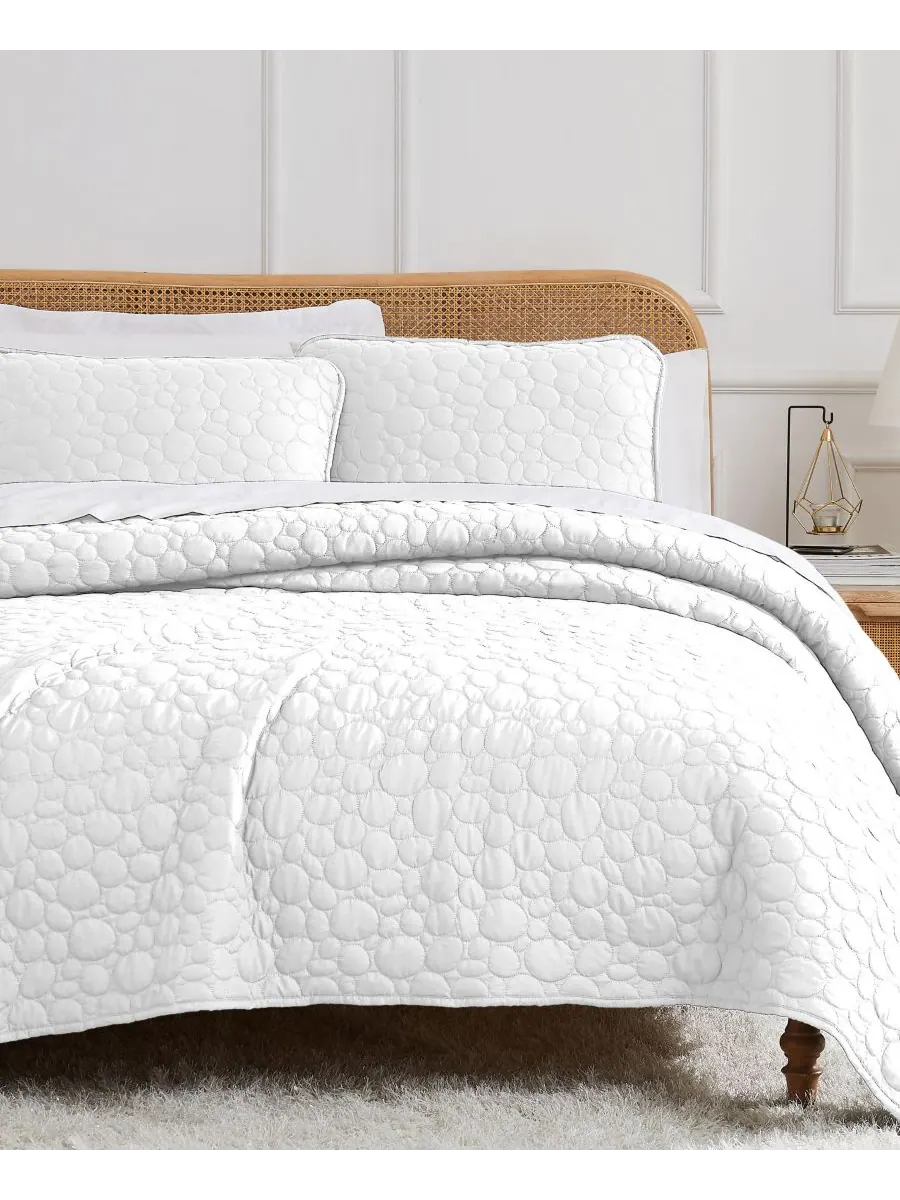 Комплект постельного белья Pebbles из 2 предметов, размер Twin Southshore Fine Linens — изображение 5 из 5, белый