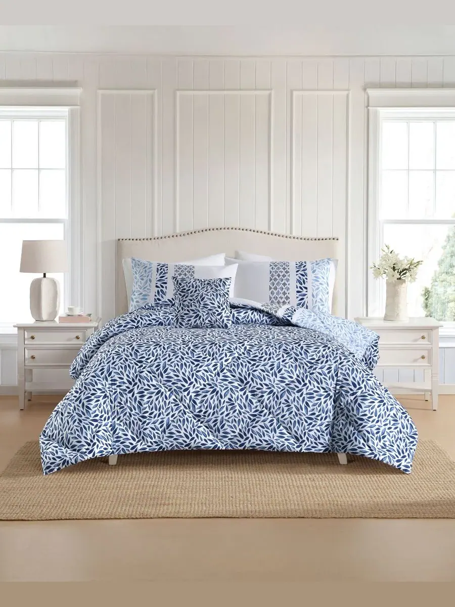 Комплект постельного белья Lenox, King — изображение 2 из 10, синий