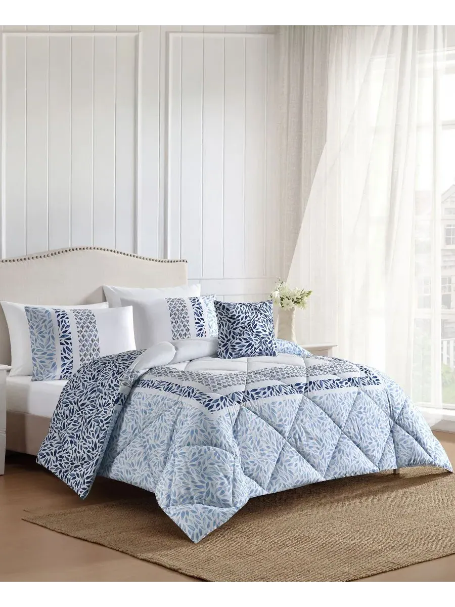 Комплект постельного белья Lenox, King — изображение 3 из 10, синий