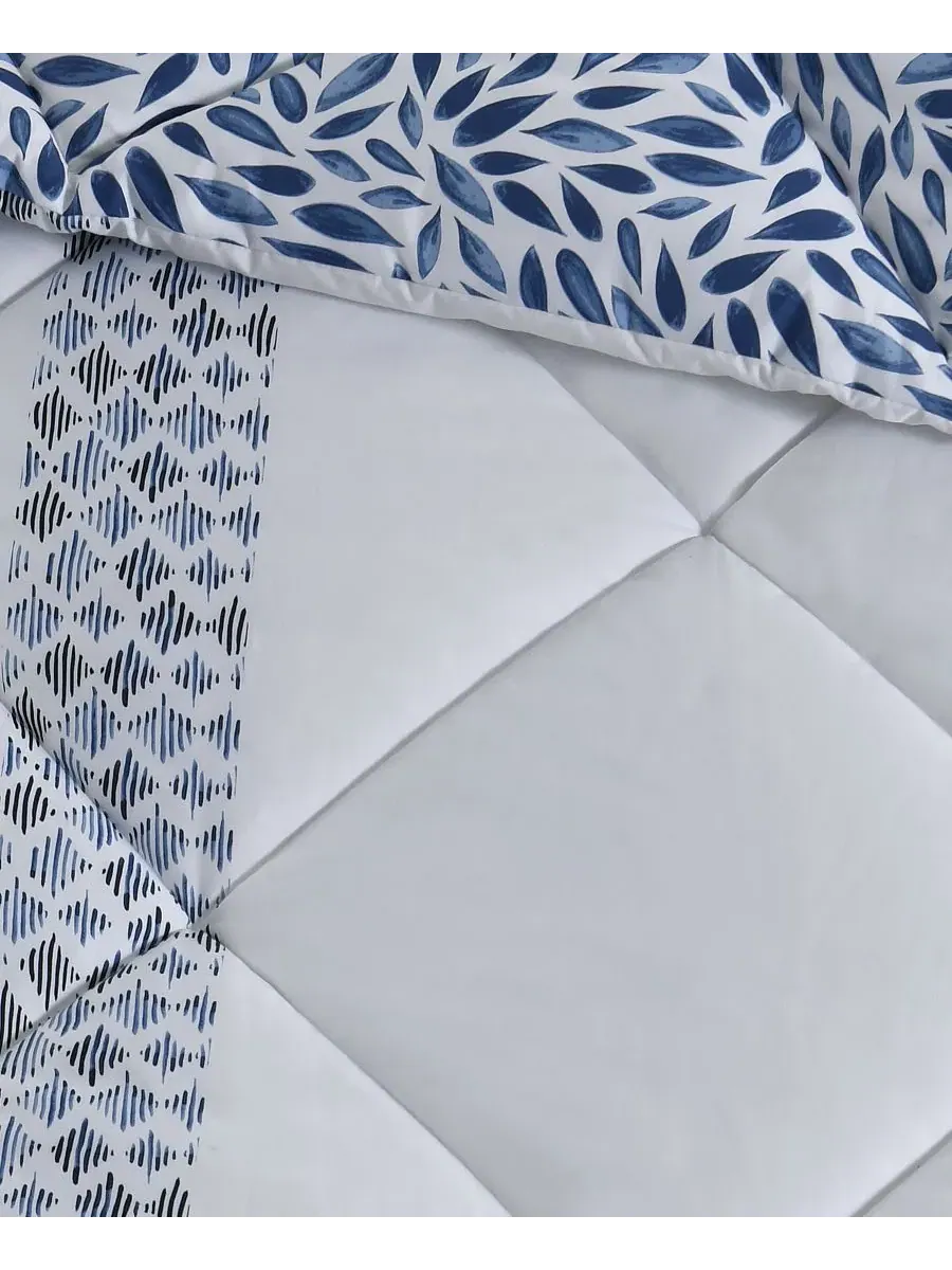 Комплект постельного белья Lenox, King — изображение 6 из 10, синий