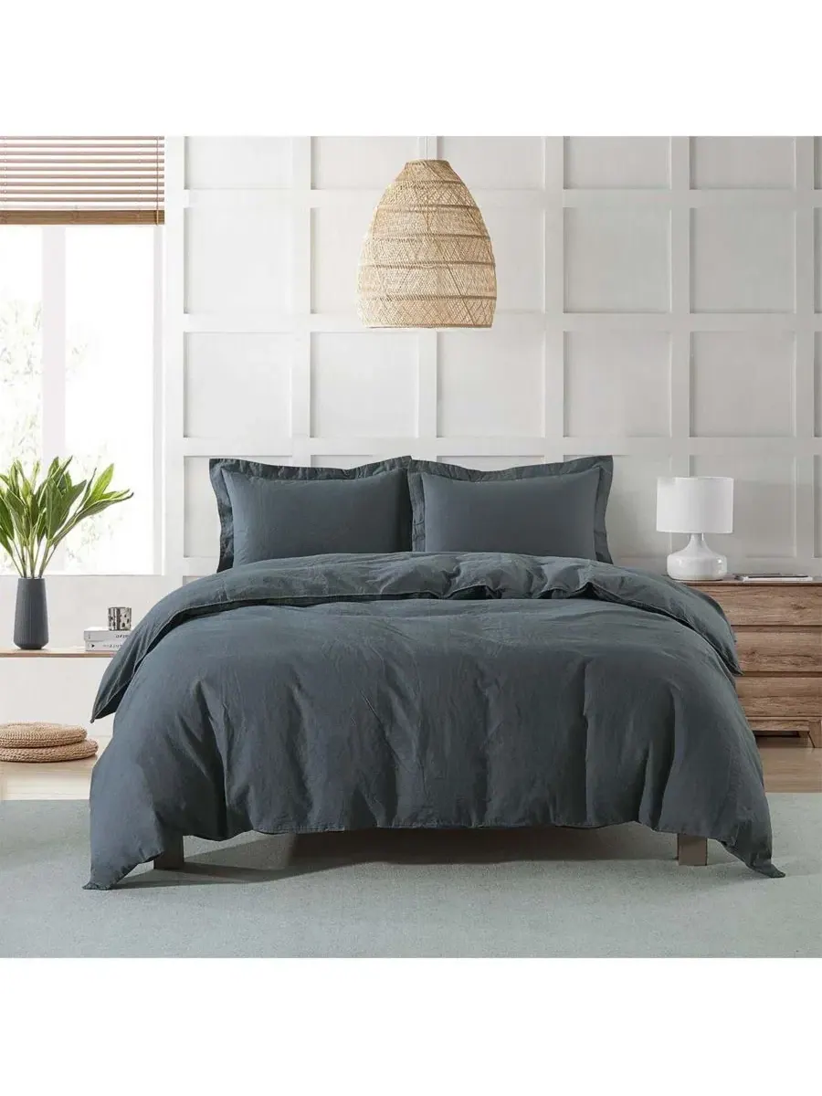 Комплект пододеяльника из льна с наволочками, King/CalKing Egyptian Linens