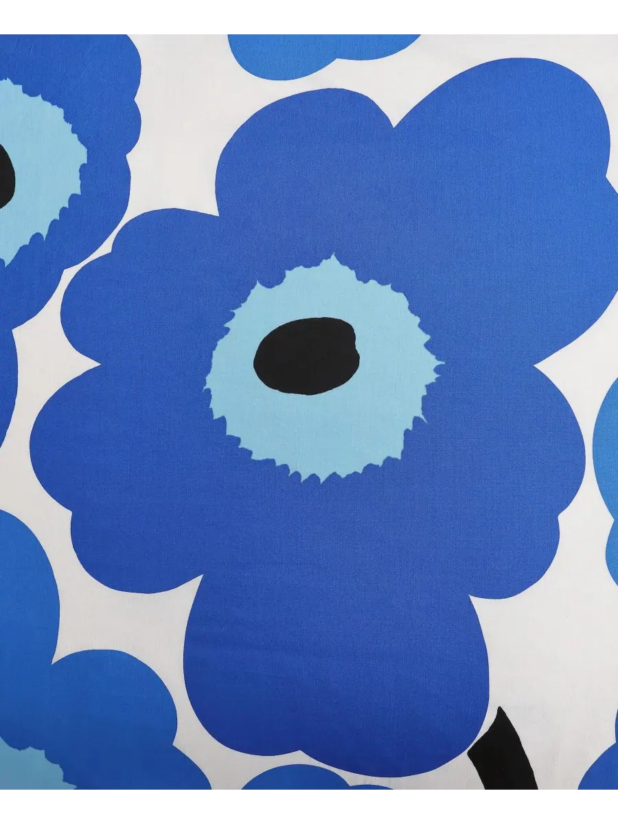 Двусторонний комплект постельного белья Unikko из 3 предметов, размер King Marimekko — изображение 8 из 10, синий