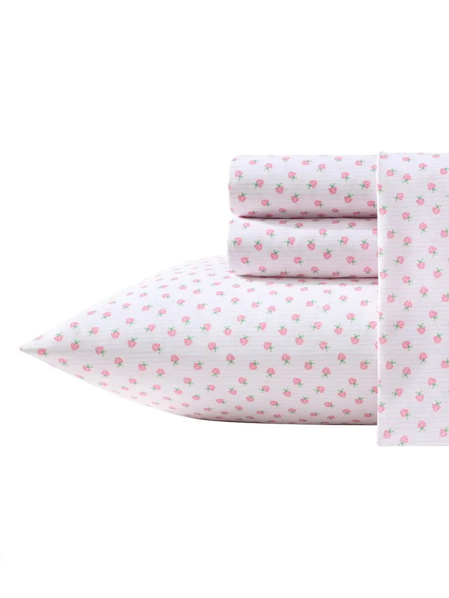 Комплект постельного белья Sweet Lady Bugs из микрофибры, 4 предмета, размер Full Laura Ashley — изображение 1 из 8, розовый