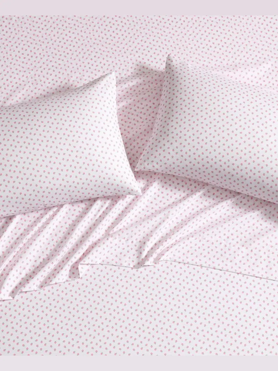 Комплект постельного белья Sweet Lady Bugs из микрофибры, 4 предмета, размер Full Laura Ashley — изображение 2 из 8, розовый