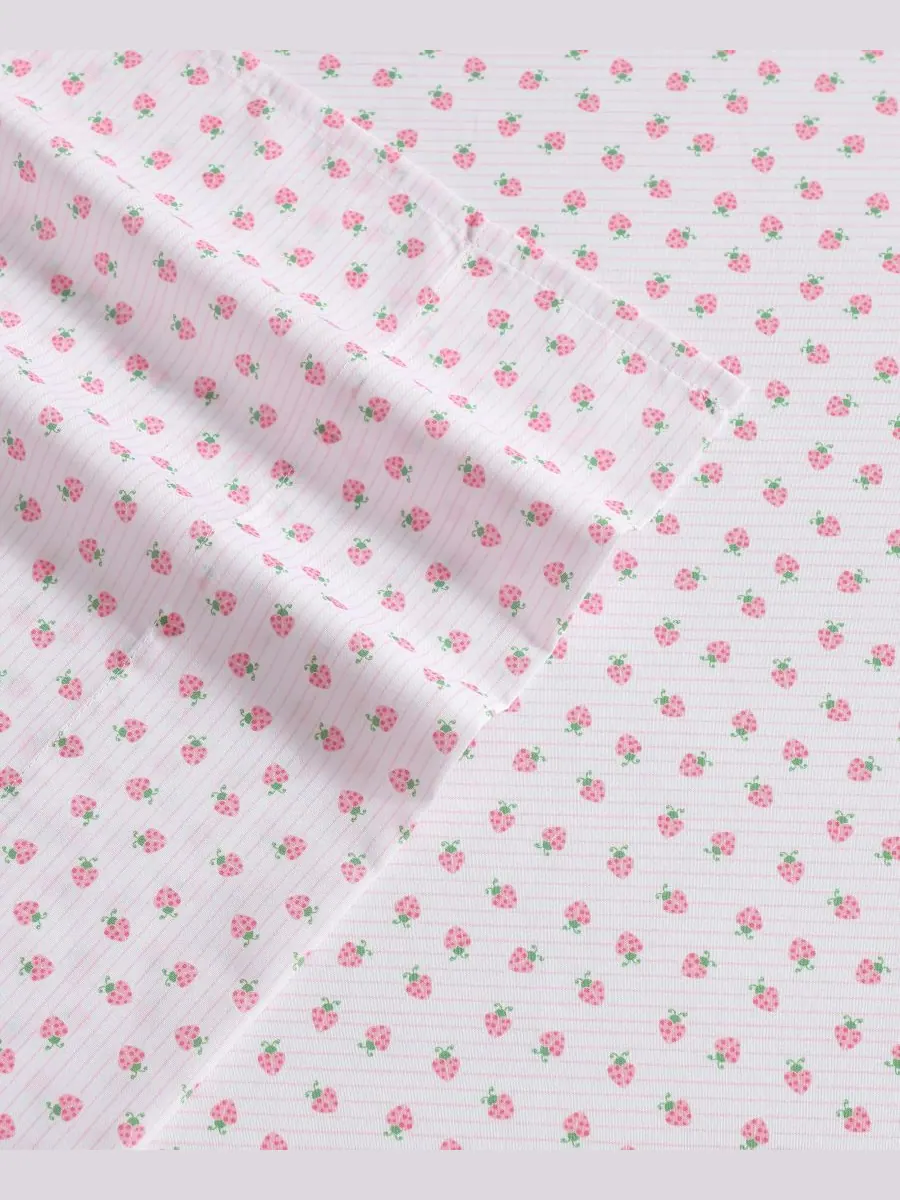 Комплект постельного белья Sweet Lady Bugs из микрофибры, 4 предмета, размер Full Laura Ashley — изображение 4 из 8, розовый