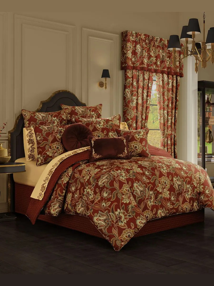 Комплект постельного белья montecito из 4 предметов, размер queen. Royal Court — изображение 1 из 3, красный