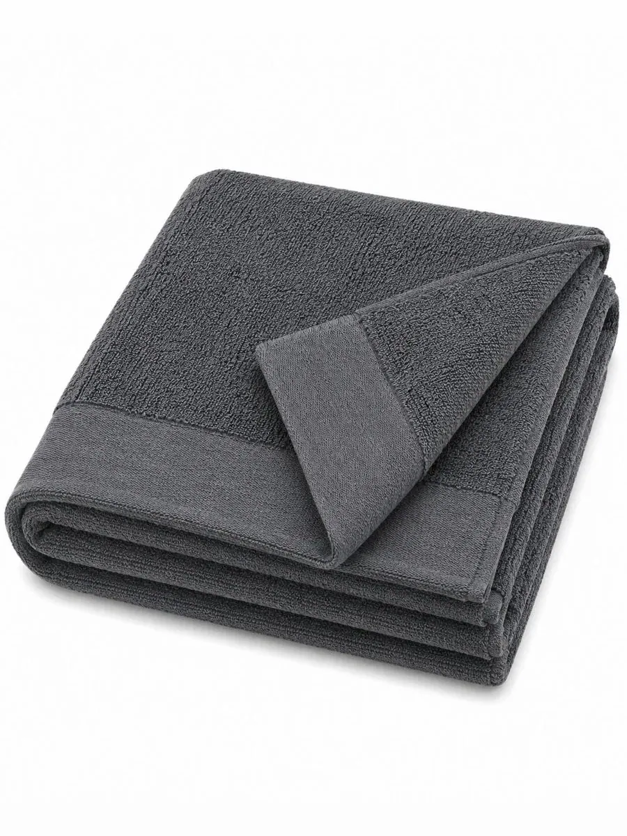 Банное полотенце из вискозы и хлопка, 94 x 178 см BedVoyage — серый