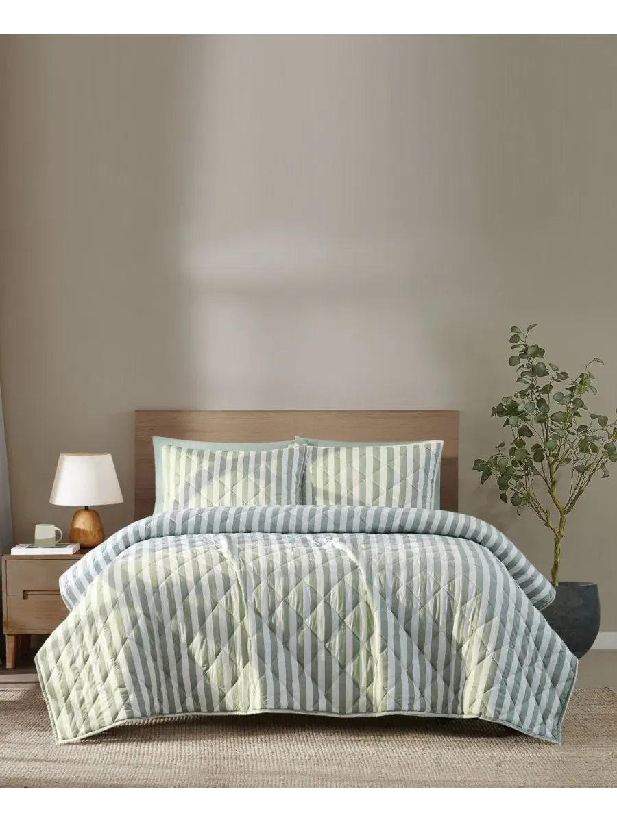 Комплект покрывало и наволочка Levi Stripe, 2 предмета, Twin/Twin XL Brooklyn Loom