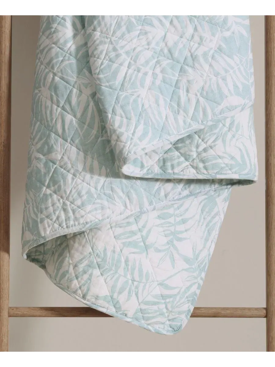 Комплект стеганых одеял с наволочкой, 2 предмета, Twin, Art Of Palms Tommy Bahama Home — изображение 11 из 12, синий
