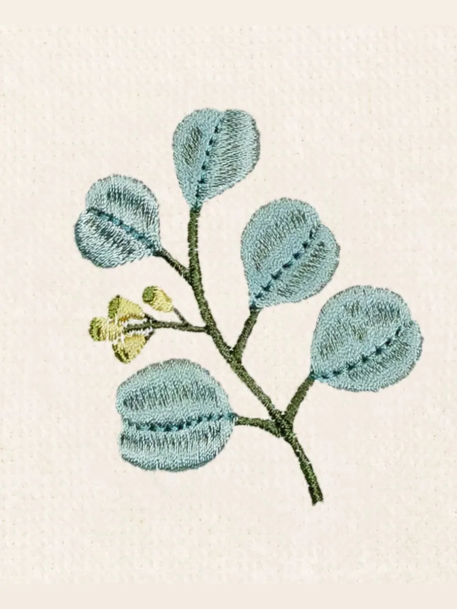 Набор из 3 банных полотенец из турецкого хлопка с вышивкой Botanica Linum Home — изображение 7 из 7, бежевый