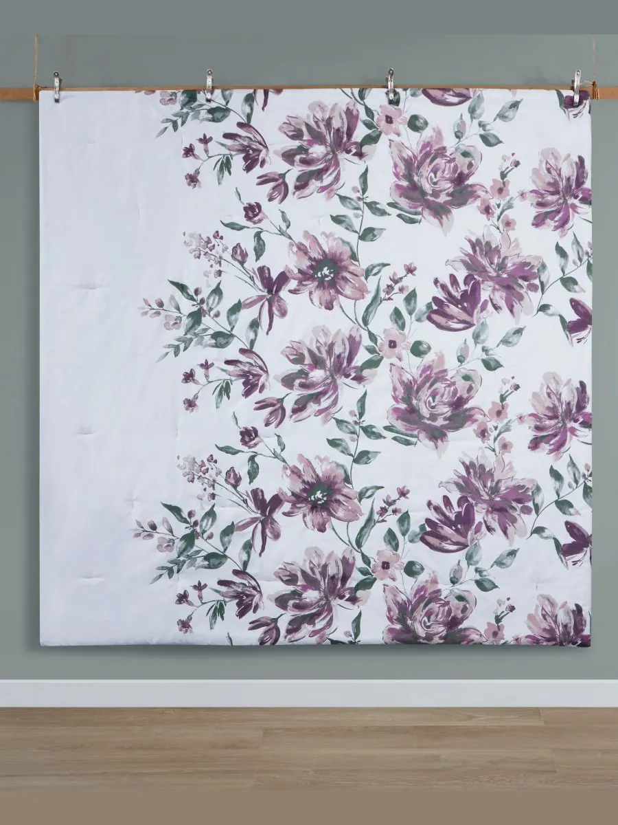 Комплект постельного белья Alice Floral из 7 предметов, размер Queen Madison Park Essentials — изображение 10 из 10, сирень