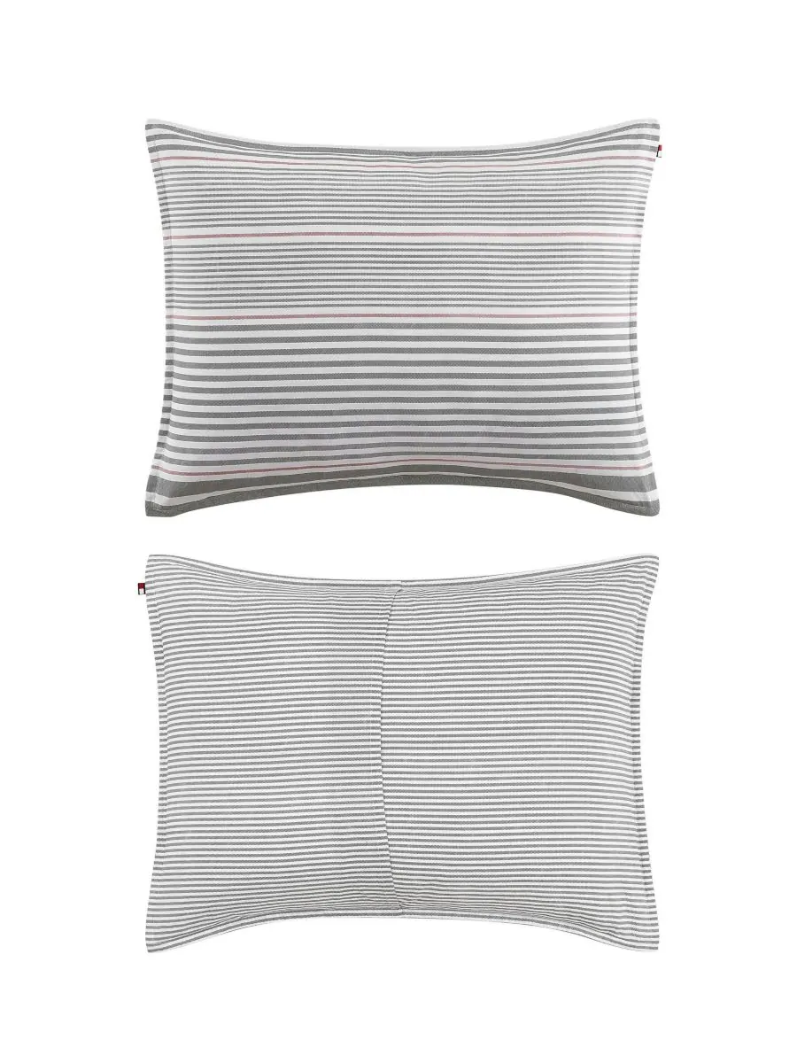 Комплект постельного белья danbury stripe из 3 предметов, хлопковый, размер king. Tommy Hilfiger — изображение 8 из 8, серый