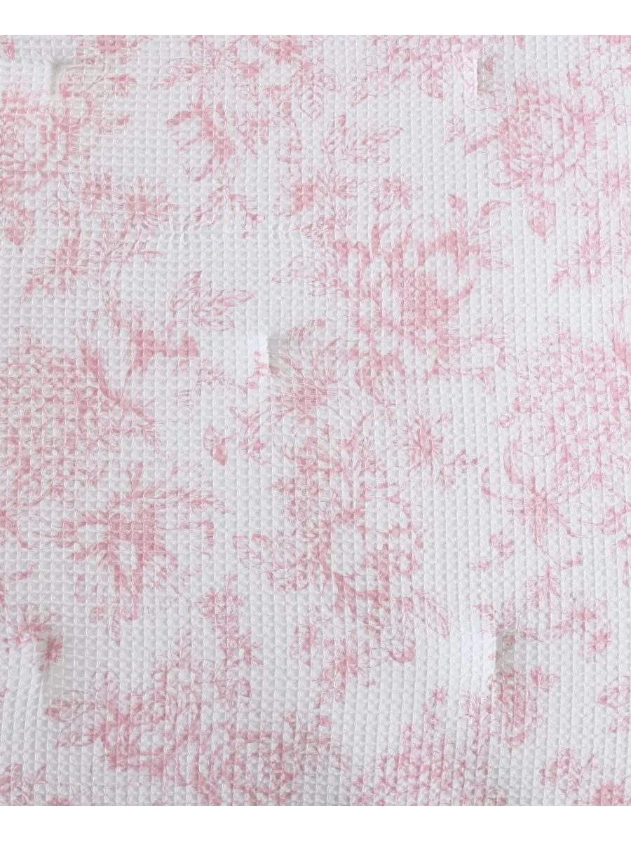 Комплект постельного белья delphine poly waffle, 3 предмета, размер king. Laura Ashley — изображение 6 из 7, розовый