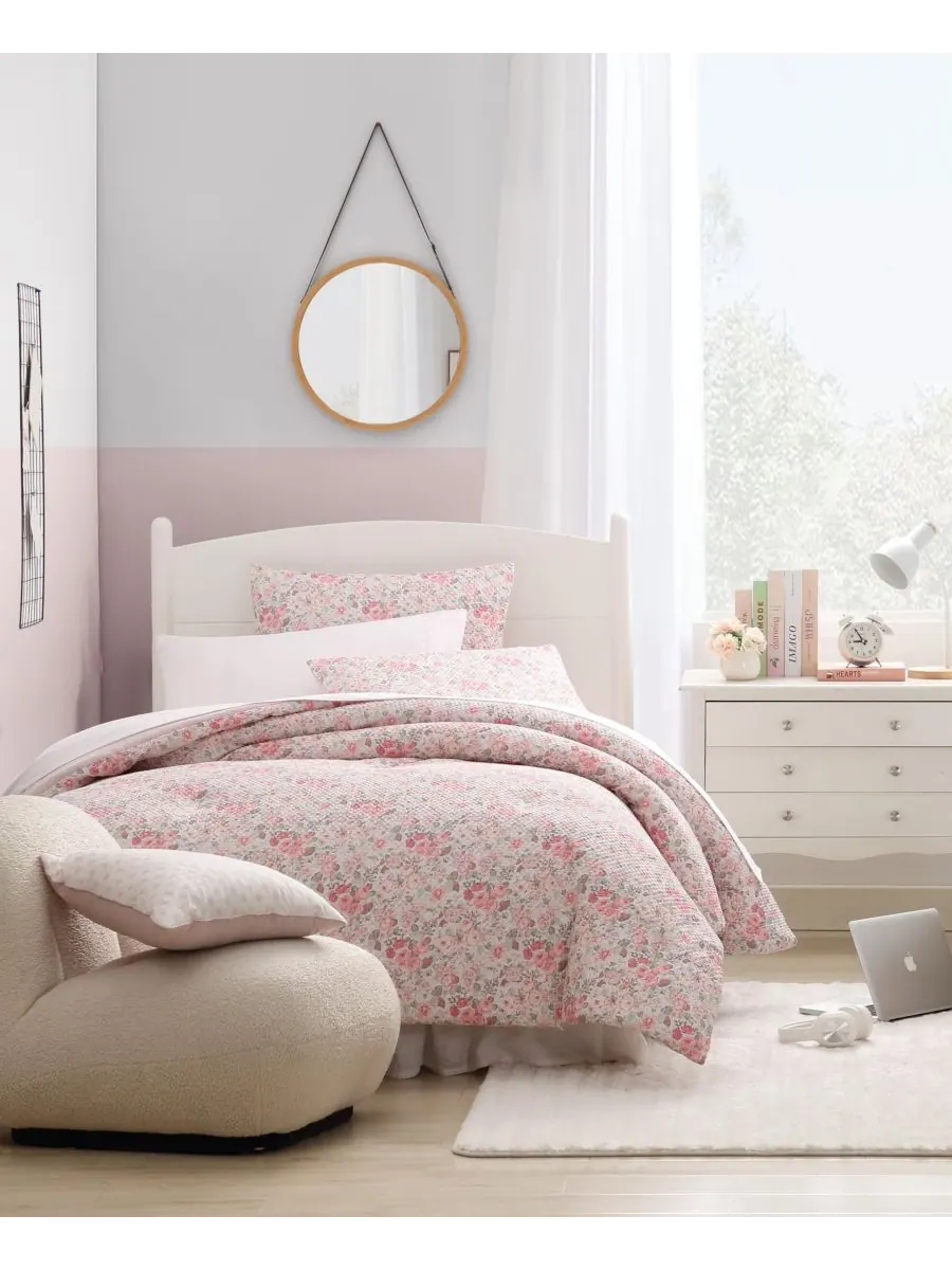 Комплект постельного белья Quartet из 8 предметов, размер King Laura Ashley — изображение 4 из 10, розовый/зеленый