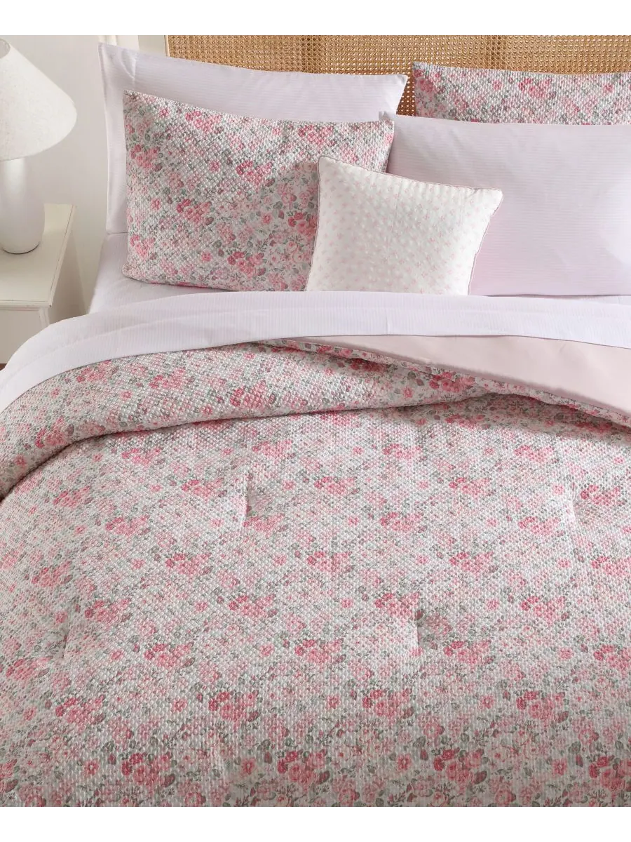 Комплект постельного белья Quartet из 8 предметов, размер King Laura Ashley — изображение 5 из 10, розовый/зеленый