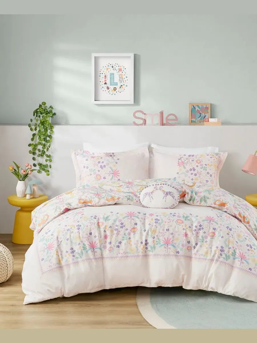 Комплект постельного белья Intelligent Design Lulu Floral, 3 предмета, двусторонний, размер Twin — изображение 2 из 9