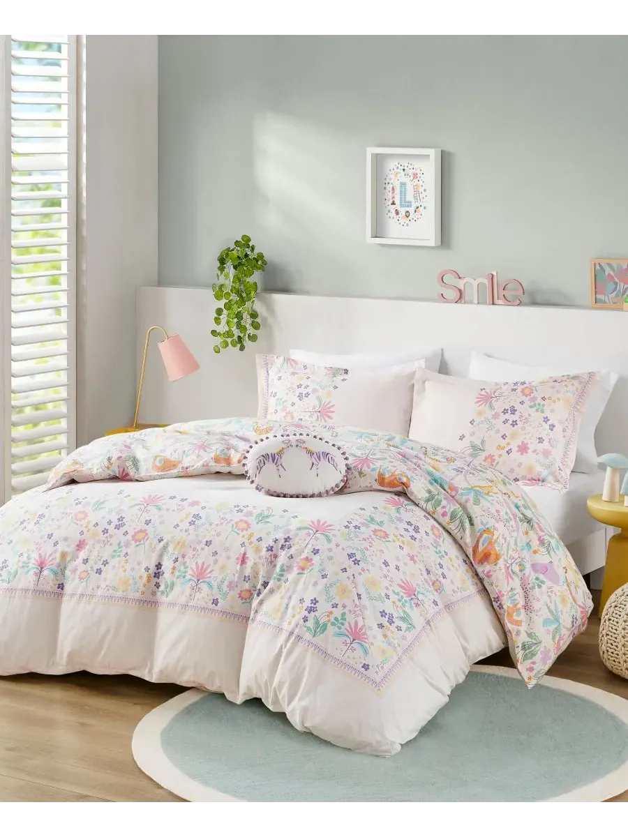 Комплект постельного белья Intelligent Design Lulu Floral, 3 предмета, двусторонний, размер Twin — изображение 3 из 9