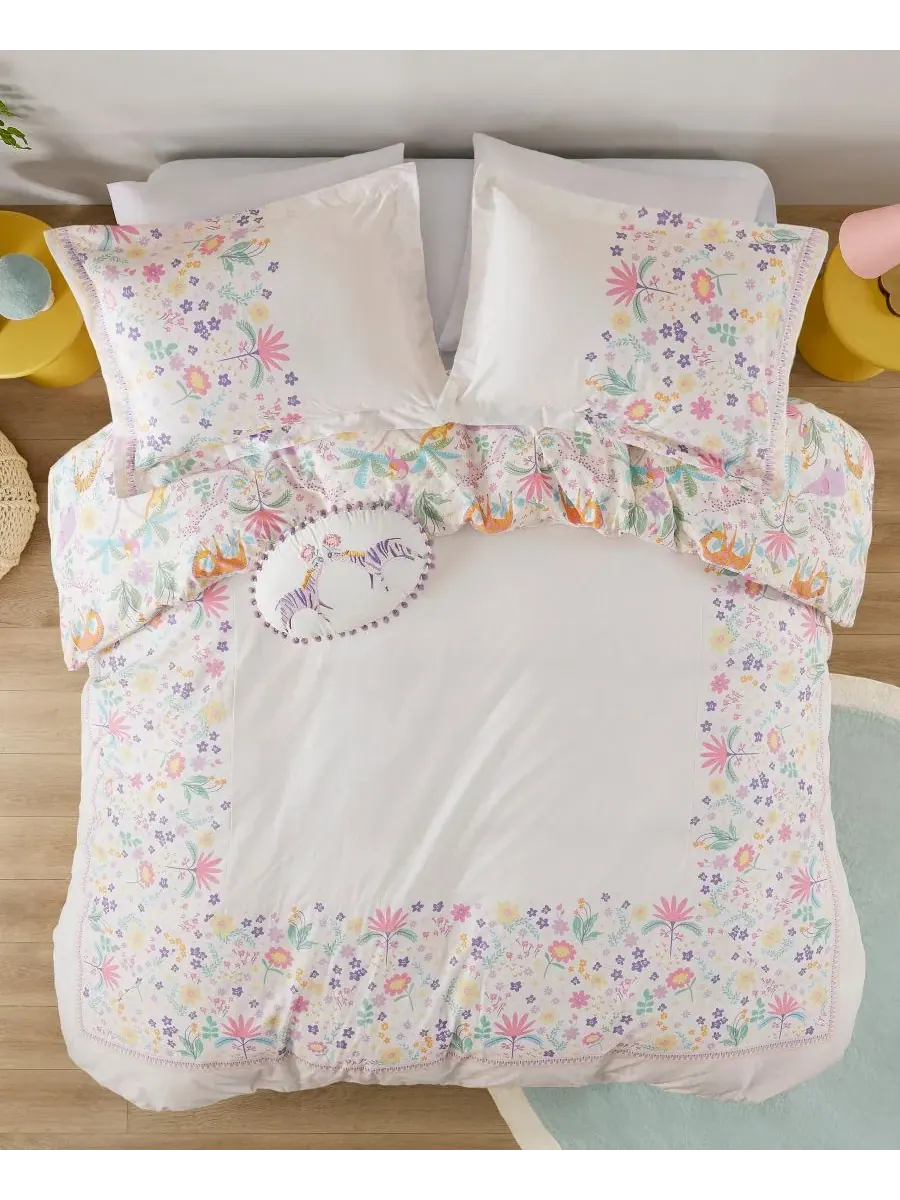 Комплект постельного белья Intelligent Design Lulu Floral, 3 предмета, двусторонний, размер Twin — изображение 4 из 9