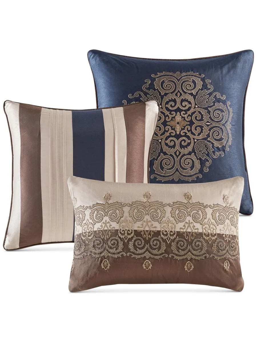 Комплект постельного белья Donovan Jacquard Medallion из 7 предметов, размер California King — изображение 7 из 7