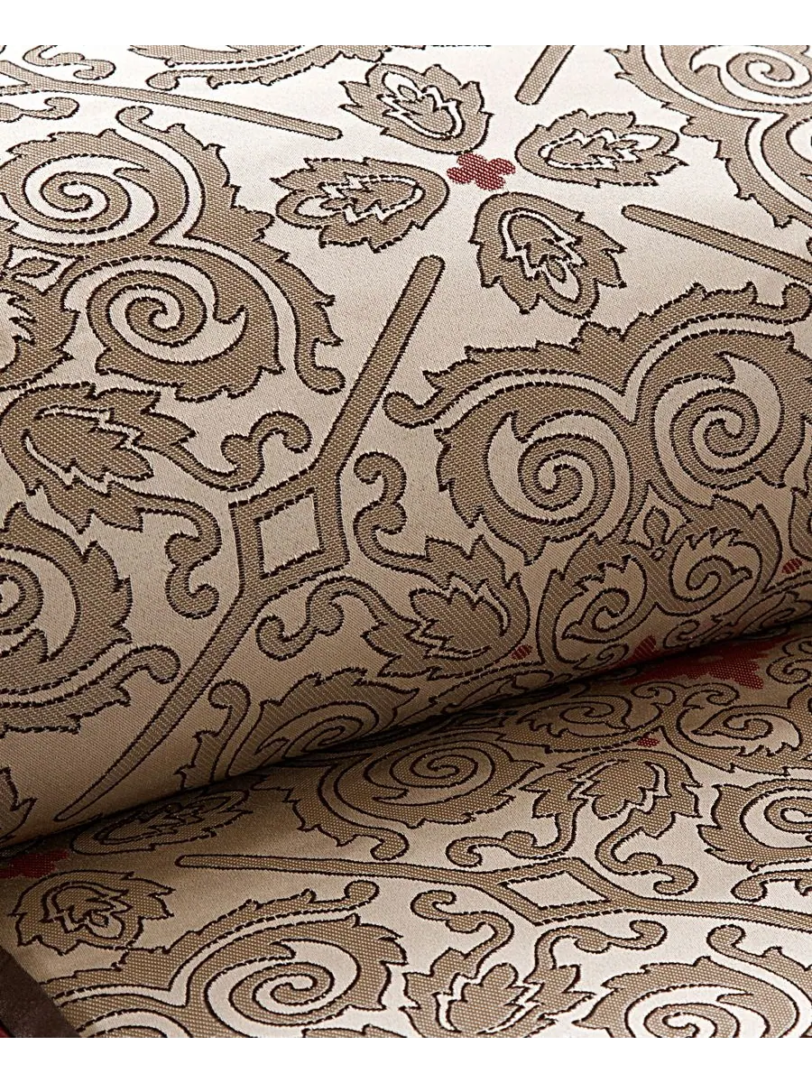 Комплект постельного белья Donovan Jacquard Medallion из 7 предметов, размер California King — изображение 5 из 6, красный