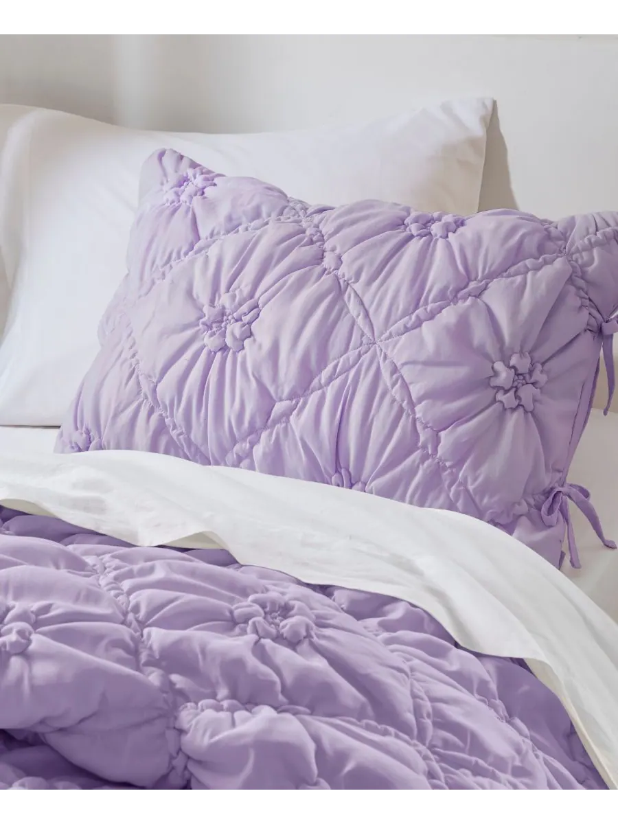 Комплект постельного белья из двух предметов с цветочной вышивкой Лилия, размер Twin Intelligent — изображение 4 из 10