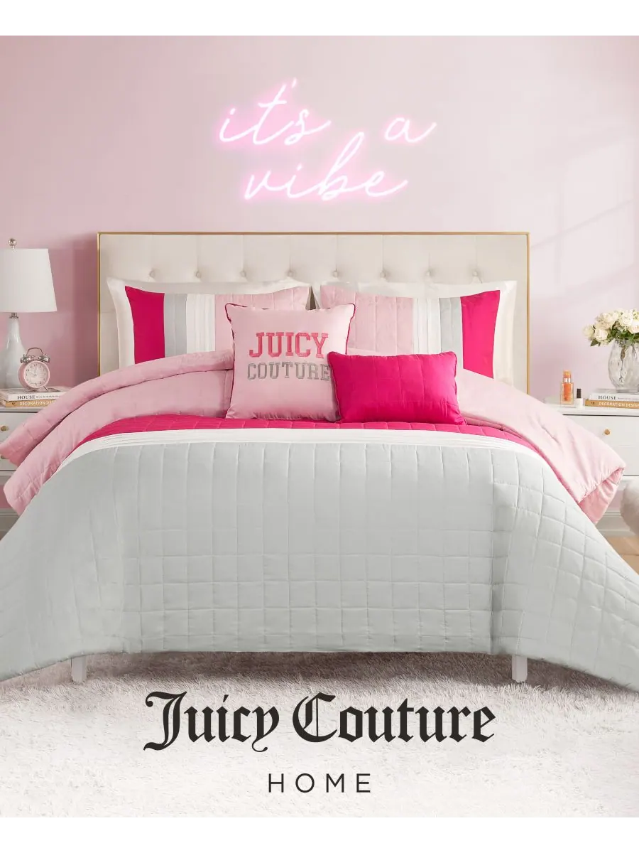 Комплект постельного белья из 5 предметов с полосатым узором, размер Full/Queen Juicy Couture — изображение 6 из 7
