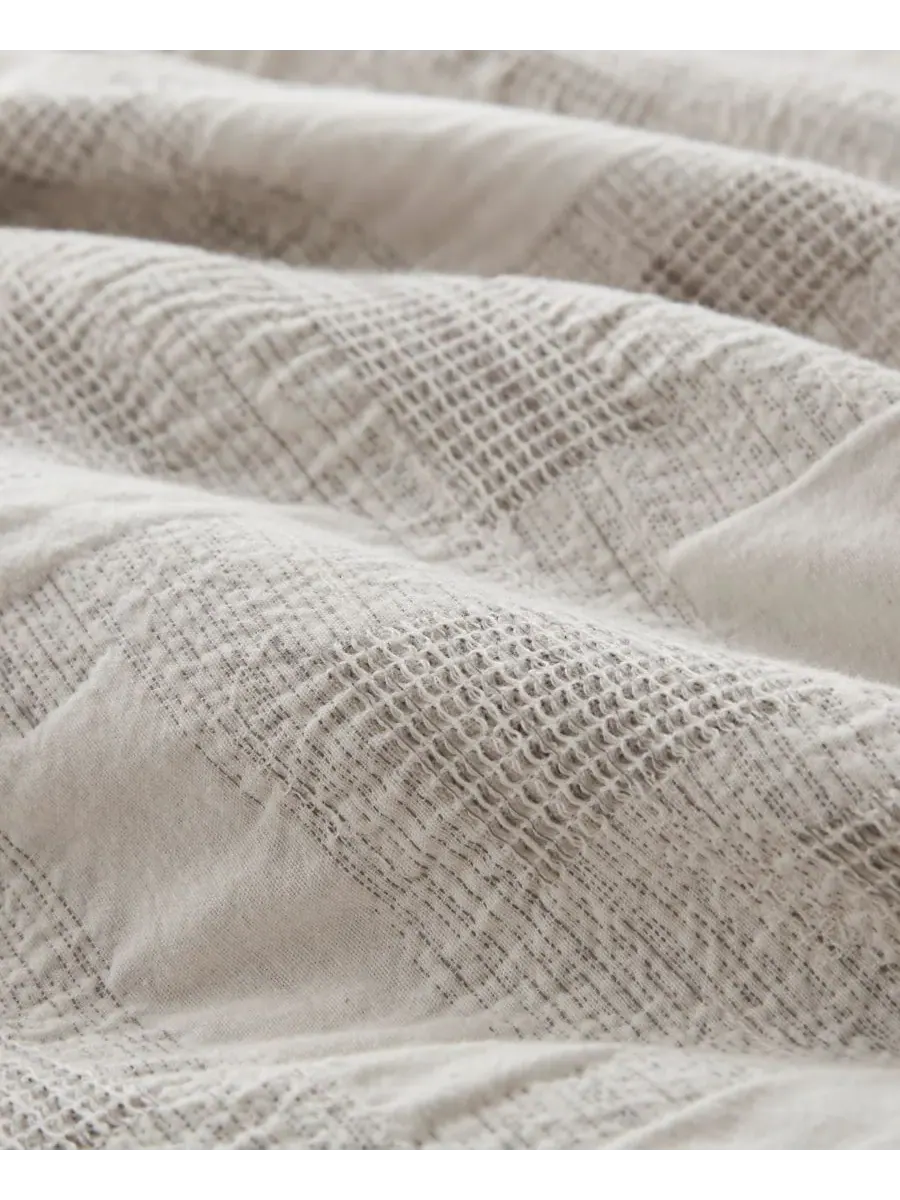 Комплект постельного белья Cairo Jacquard из 3 предметов, размер King/California King Ink+Ivy — изображение 8 из 8, белый