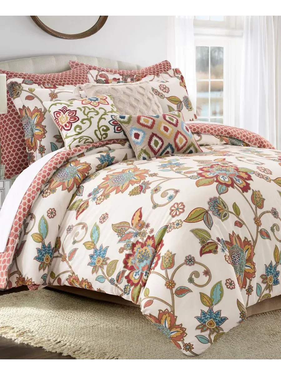 Комплект пододеяльника Clementine Reversible 3-Piece Duvet Cover Set Levtex Home — изображение 1 из 5, мульти