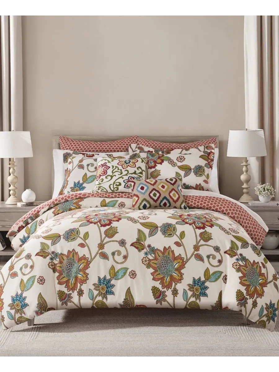 Комплект пододеяльника Clementine Reversible 3-Piece Duvet Cover Set Levtex Home — изображение 3 из 5, мульти