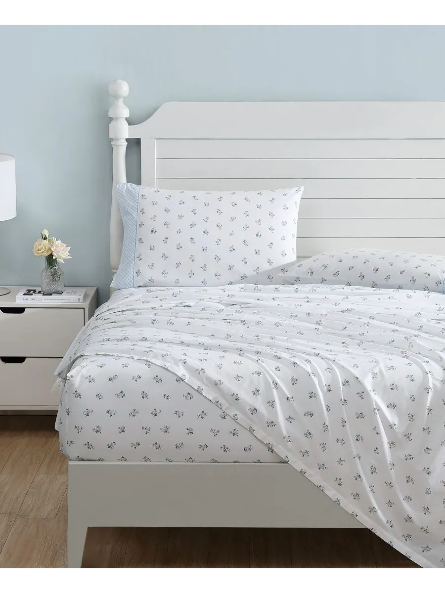 Комплект постельного белья из хлопкового перкаля, 3 предмета, размер Twin Laura Ashley, цвет — изображение 3 из 8