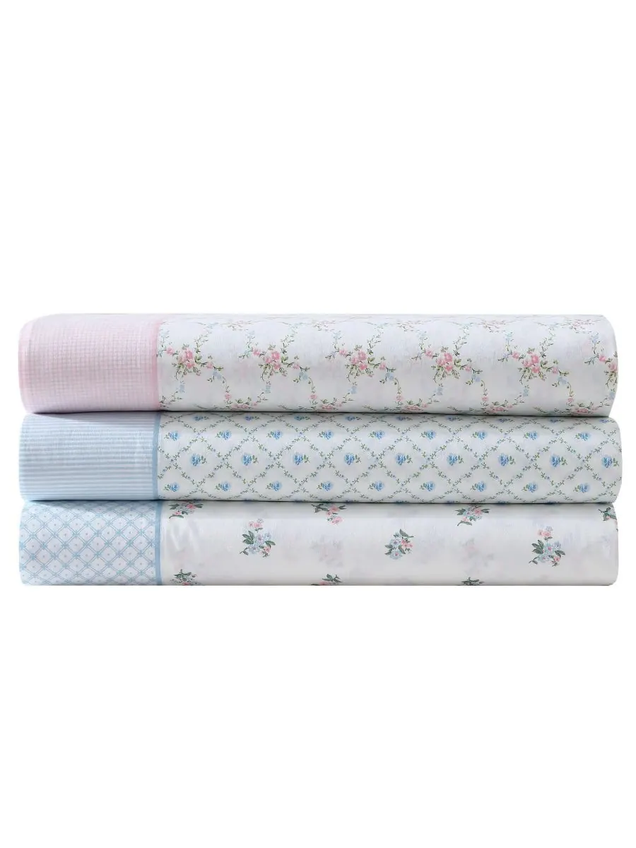 Комплект постельного белья из хлопкового перкаля, 3 предмета, размер Twin Laura Ashley, цвет — изображение 8 из 8