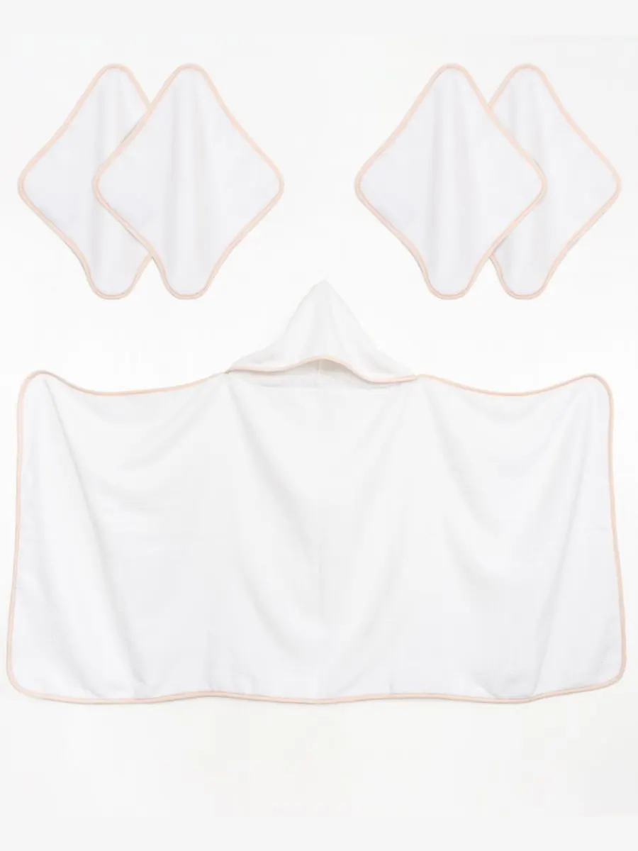 Набор из 8 банных полотенец из турецкого хлопка для малышей American Soft Linen — изображение 2 из 4, розовый
