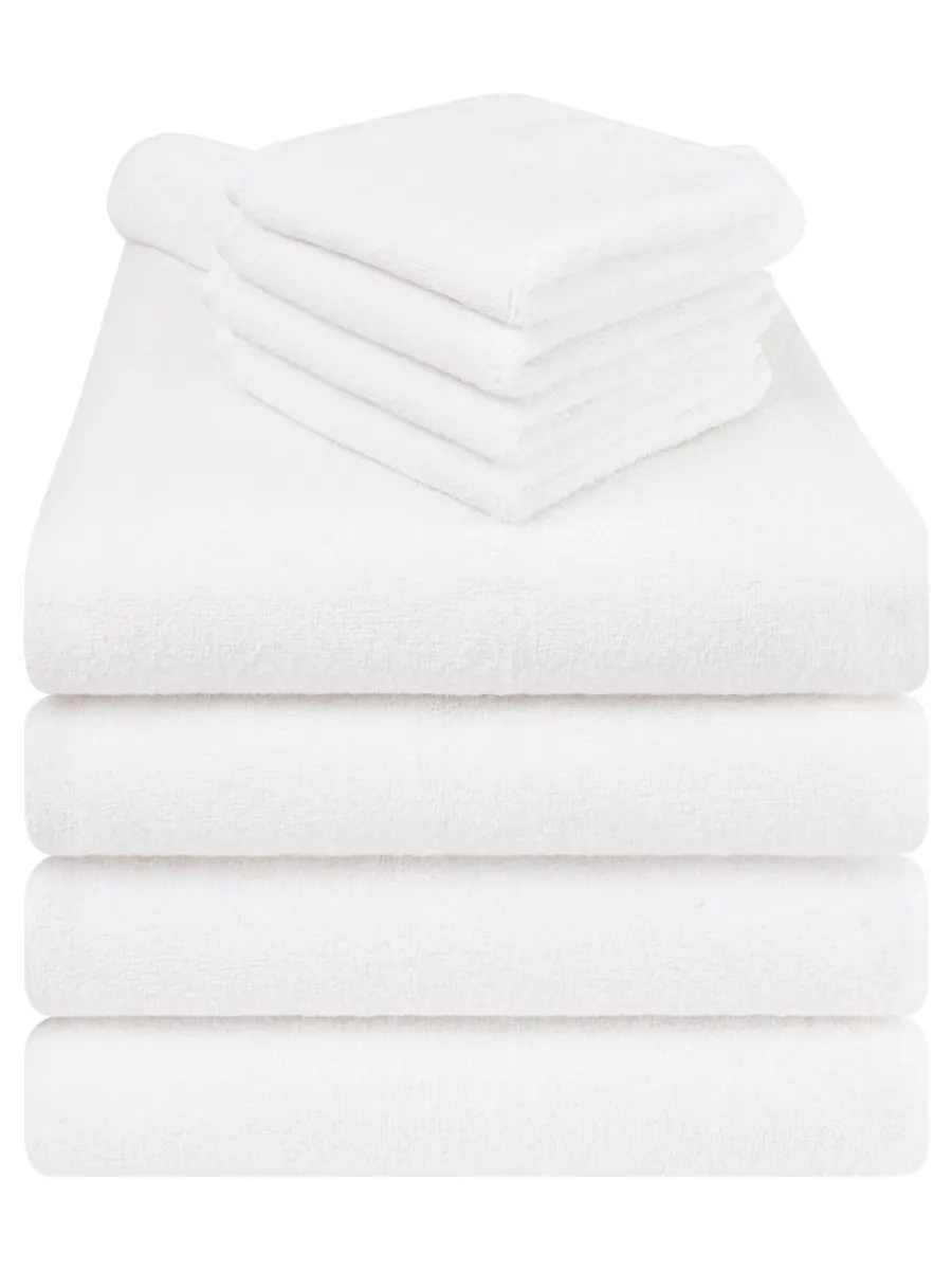 Набор из 8 банных полотенец из турецкого хлопка для малышей American Soft Linen — изображение 1 из 4, белый