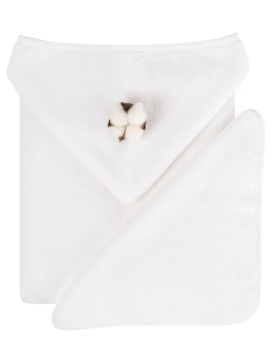 Набор из 8 банных полотенец из турецкого хлопка для малышей American Soft Linen — изображение 4 из 4, белый