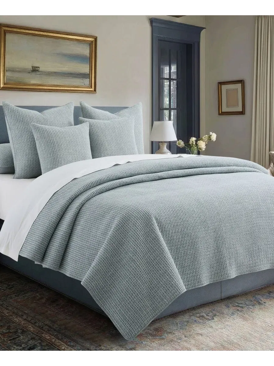 Покрывало-квилт с вышивкой, 3 предмета, King/California King, Pick-Stitch Artisan Levtex Home — изображение 2 из 4, шамбре
