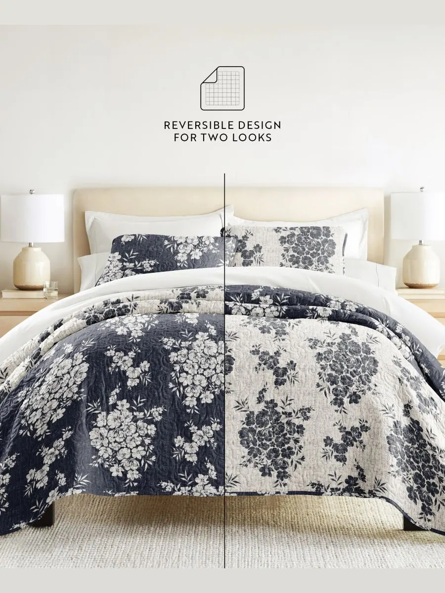 Двусторонний комплект постельного белья Distressed Bouquet из 2 предметов, размер Twin/Twin XL — изображение 3 из 10