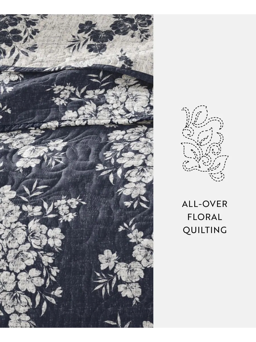 Двусторонний комплект постельного белья Distressed Bouquet из 2 предметов, размер Twin/Twin XL — изображение 4 из 10