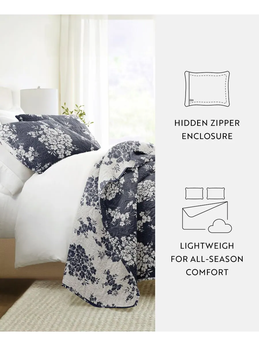 Двусторонний комплект постельного белья Distressed Bouquet из 2 предметов, размер Twin/Twin XL — изображение 6 из 10