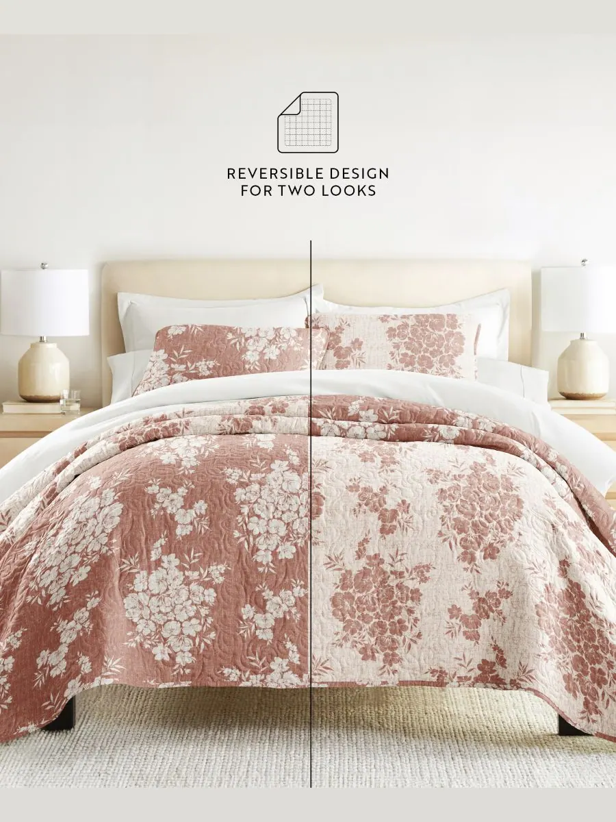 Двусторонний комплект постельного белья Distressed Bouquet из 2 предметов, размер Twin/Twin XL — изображение 3 из 10